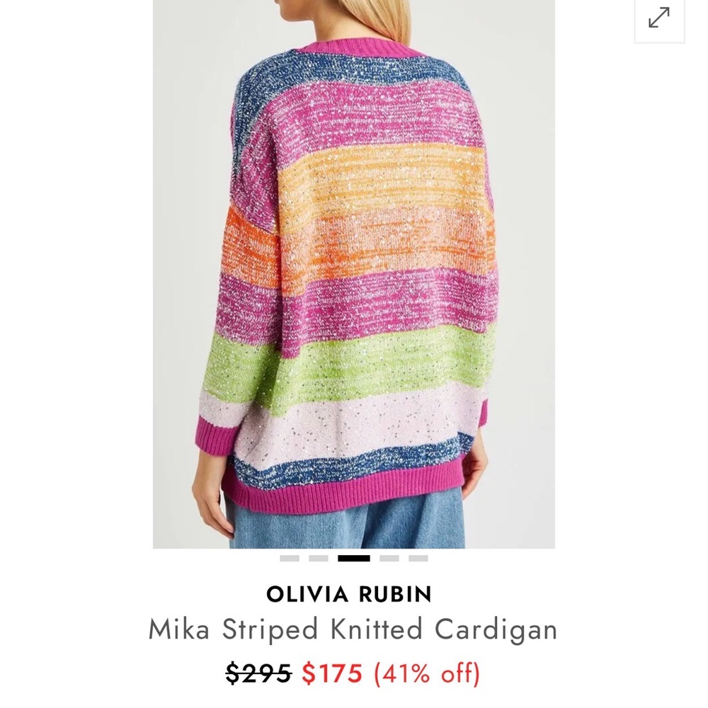 OLIVIA RUBIN Multicolor Striped Cardigan - Picture 3 of 6